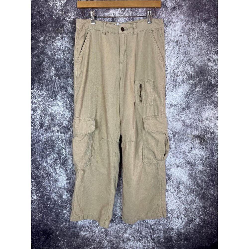 Angel Kiss Pants Women's 5/27 Corduroy Cargo Wide Leg Jeans Y2K Zipped‎ Pockets